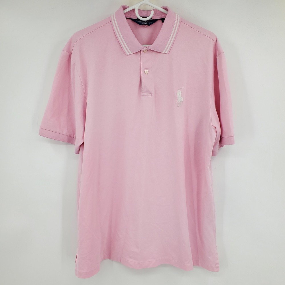 Polo Golf‎ Ralph Lauren Pro Fit Pink Short Sleeve Big Pony Polo Shirt Mens XL